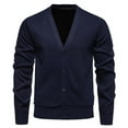thumbnail image 1 of Awdenio Cardigan Sweaters for Men Cardigan Sweater V Neck Casual Soft Long Sleeve Button Down Knitted Winter Sweater,Size XL, 1 of 5
