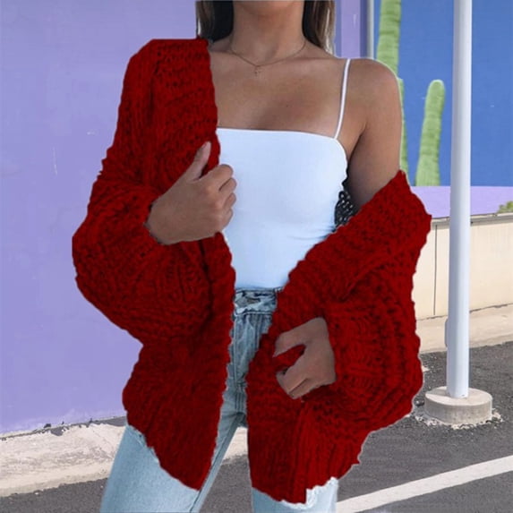 Awdenio Cardigans for Women Plus Sizes, Women Fashion Casual Long Sleeve Cardigan Warm Cardigan Sweater