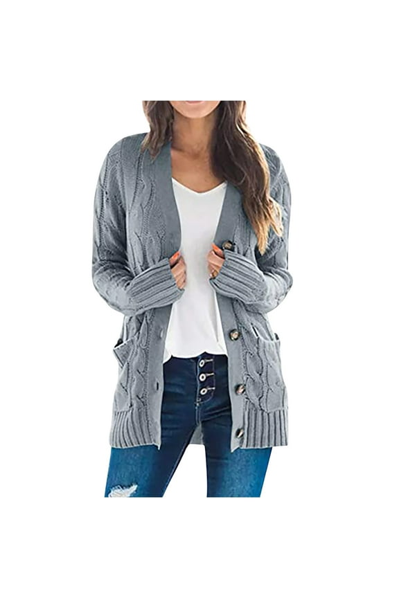 Cardigans for Women Plus Sizes, Women's Knit Cardigans Loose Slouchy Oversized Wrap Chunky Pocket Sweaters Coat