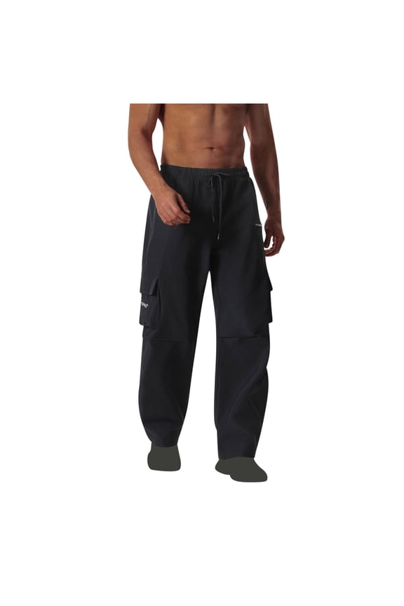 Cargo Pants for Men Loose Fit Pants Joggers for Men with Pockets, Open Bottom Drawstring