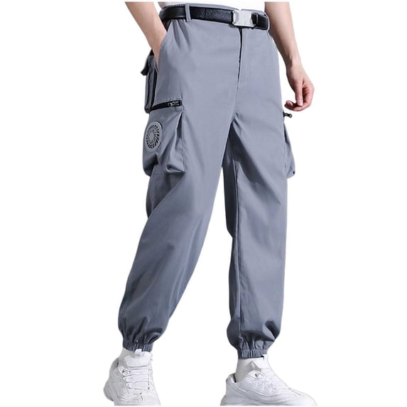 Mavick Cargo Pants for Men Streetwear Cargo Pants with Flap Pockets Drawstring Elastic Waist - Casual Joggers