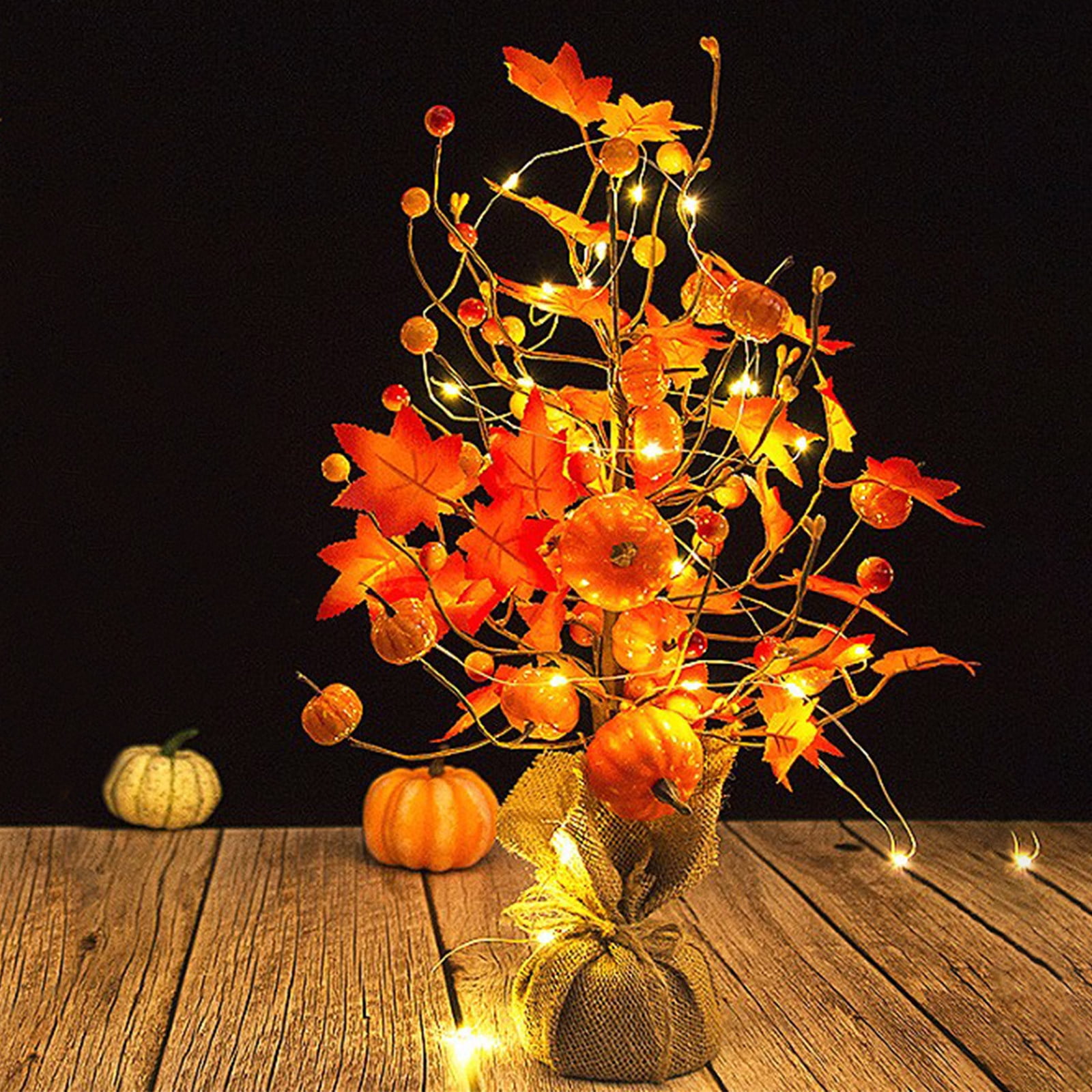 Awdenio Clearance Fall Home Decor, 17.7ft Illuminated Fall Maple Tree