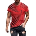 thumbnail image 1 of KIHOUT Men's Cotton Blend Short Sleeve Crew Neck T Shirts, Full Printed Shirts Casual Workout Sports Tops Blosue for Men, 1 of 5