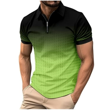 KIHOUT Men's Cotton Blend Short Sleeve Crew Neck Tees, Gradient Print T-shirt Athletic Gym Workout Tops for Men, Moisture Wicking