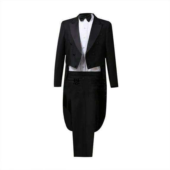 KIHOUT Mens Blazer Jackets Men's Dress Tuxedo Suit Performance Clothes Magician Stage Performance Clothes Four-piece Suit
