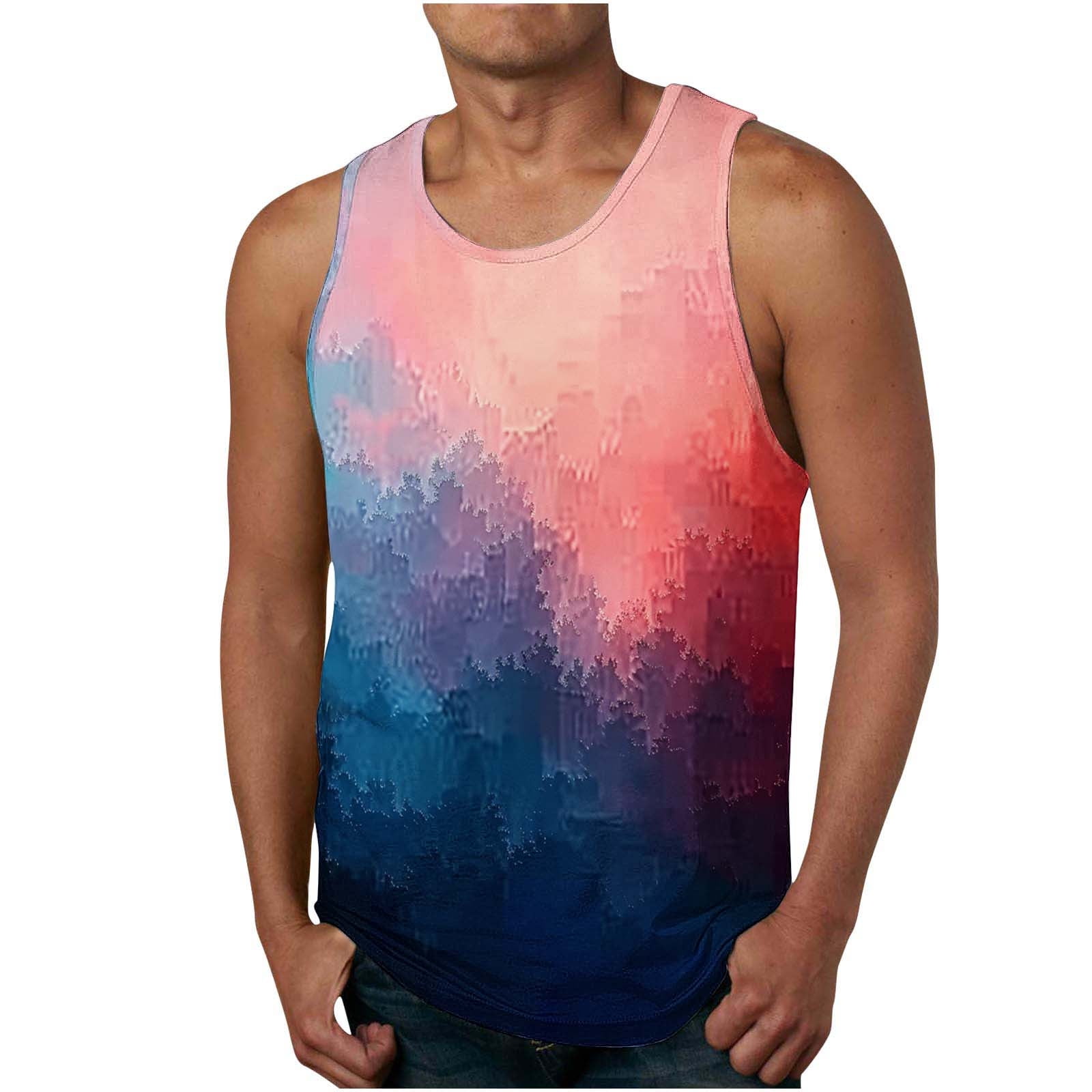 Awdenio Cotton Tank Tops Men Beach Tank Tops Graphic Summer Funny ...