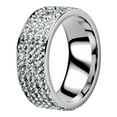 thumbnail image 1 of Awdenio Shiny Full Ring Five Rows Cubic Zirconia Rings CZ Multi Row Ring Eternity Engagement Wedding Band Ring for Women, 1 of 9