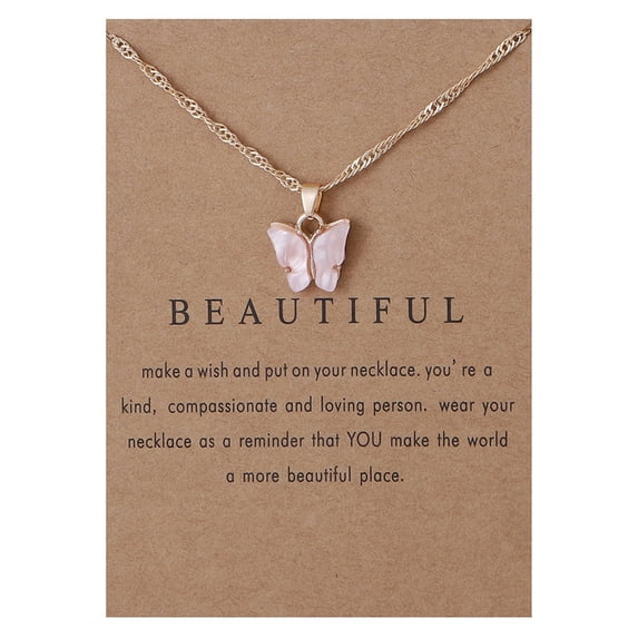 Awdenio Sweet Necklace Acrylic Color Clavicle Chain Necklace