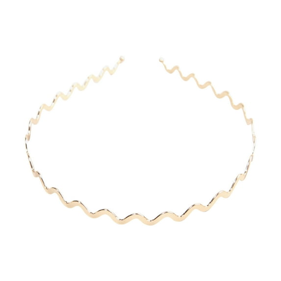Awdenio Elastic Gold Silver Wavy Headband for Women Girls, Beautiful Metal Hair Styling Accessories, Washing Clips Head Bands, Spa Yoga Workout Running Headbands for Girls Gift Discount