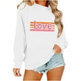 thumbnail image 1 of KIHOUT Fashion Sweatshirt for Women Valentine's Day Women's Casual Printed Thin Sweater Long Sleeve Round Neck Shirt Tops, 1 of 9