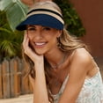 thumbnail image 1 of Awdenio Fitted Hats for Women Sun Hat Pearl Sun Visor Wide Brim Straw Sun Visor Hat Summer UV Protection Beach Sun Cap Ponytail Beach Hat, 1 of 4