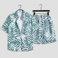 thumbnail image 1 of Awdenio Floral Hawaiian Shirt Set for Men Summer Button Up Shirt Short Sleeve Tropical Casual Aloha Shirt and Shorts Set, 1 of 5