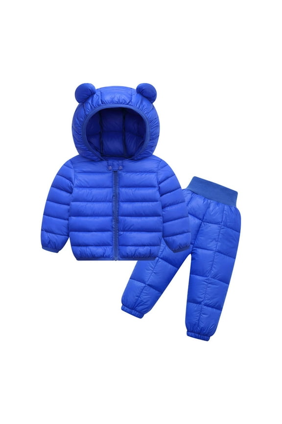 Girls' Down Jackets & Coats, Infant Down Jacket for Boys and Girls In and Winter Two-piece Suit