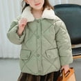 thumbnail image 1 of Awdenio Girls' Dress Coats, Children's Winter Cotton Clothing Boys and Girls' Wool Collar Thickened Warm Jacket, 1 of 5