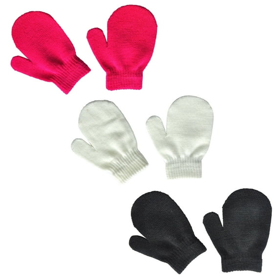 Awdenio Gloves For Cold Weather 3Pairs Infant Baby Cute Knit Mittens Hot Girls Boys Of Winter Warm Gloves