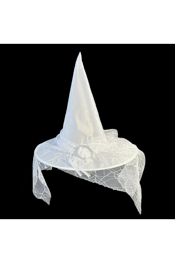Witch Hat Lace Mask Halloween Polyester
