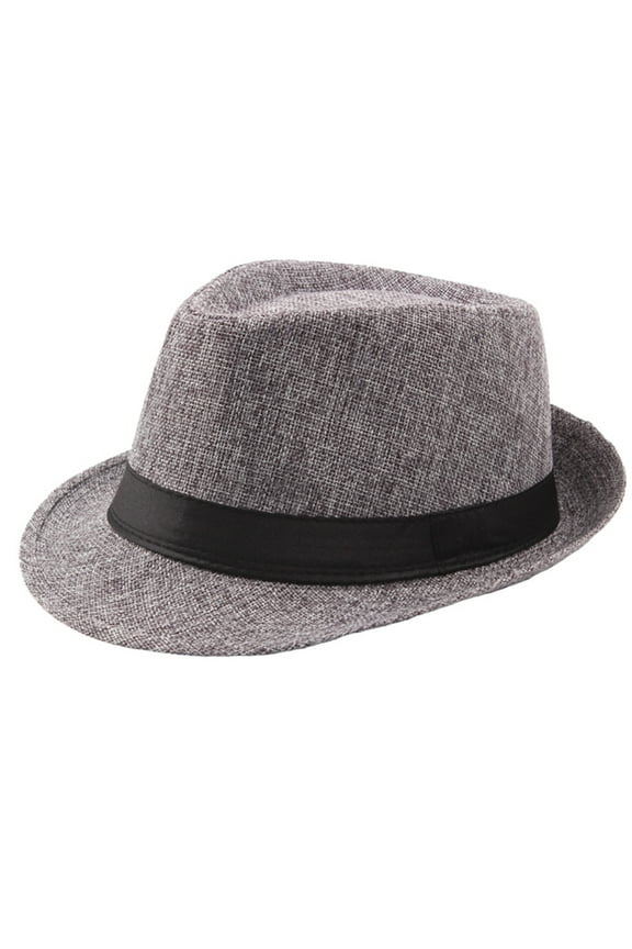 Hats for Men Classic Fedoras Hats Short Brim Panama Jazz Hat Straw Hat Cap for Men Women Costume Accessories