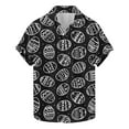 thumbnail image 1 of Awdenio Hawaiian Shirt for Men New Arrival Valentine Easter Top V Neck Printed Shrits with Pockets, 1 of 5