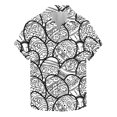 thumbnail image 1 of Awdenio Hawaiian Shirt for Men New Arrival Valentine Easter Top V Neck Printed Shrits with Pockets, 1 of 5