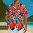 thumbnail image 1 of Awdenio Hawaiian Shirt for Men Hawaiian Shirt Casual Short Sleeve Button Down Shirt Coconut Print Summer Beach Shirt with Pocket, 1 of 5