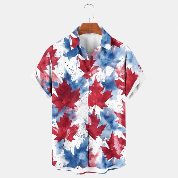 Awdenio Hawaiian Shirt for Men Short Sleeves Tropical Printed Casual Button Down Summer Beach Floral Shirts