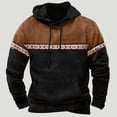 thumbnail image 1 of Awdenio Hoodies for Men Vintage Pattern Western Sweatshirt Long Sleeve Pullover with Pockets Fall Winter Top Shirt,Size L, 1 of 3