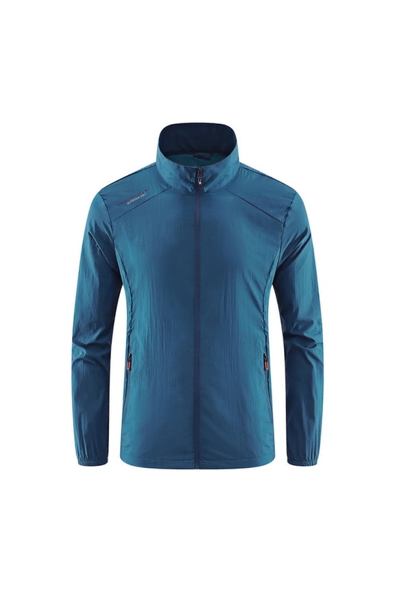 Jackets for Man Casual Solid Sports Long Sleeve Zipper Lightweight Quick Drying Sun-proof Jacket