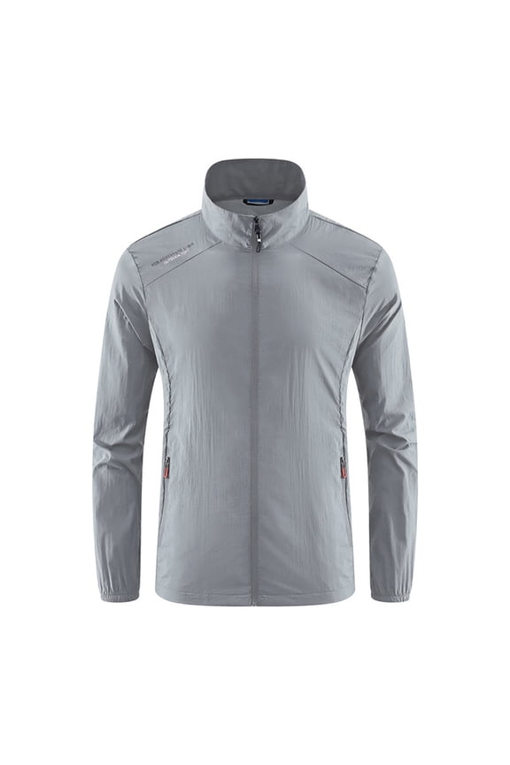 Jackets for Man Casual Solid Sports Long Sleeve Zipper Lightweight Quick Drying Sun-proof Jacket
