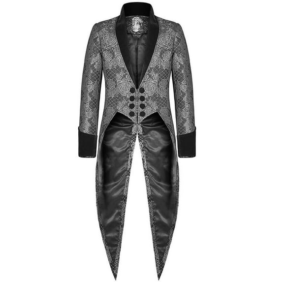 Awdenio Jackets for Man Fashion Tailcoat Long Sleeve Button Jacket Frock Coat