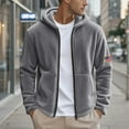 thumbnail image 1 of Awdenio Jackets for Men Sherpa Fleece Jacket Lightweight Full Zip Outdoor Casual Coat Soft Warm Outwear Jacket, 1 of 8