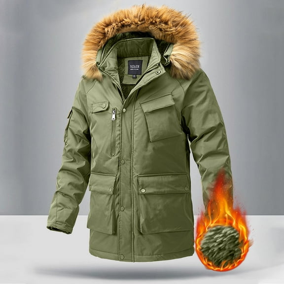 Awdenio Jackets for Men Waterproof Ski Jacket Windproof Winter Snow Coat Mountain Snowboarding Jackets Outdoor Fleece Parka