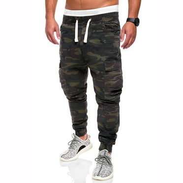 Awdenio Jeans for Men Fashion New Arrival Loose Pocket Jeans Drawstring Pants Tooling Camouflage Pants M-4XL