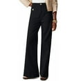 thumbnail image 1 of Awdenio Jeans for Womens Fall Fashion Mid Waisted Ripped Stretch Button Straight Full Length Pants On, 1 of 8