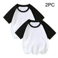 thumbnail image 1 of Awdenio Kids 2PCS Ringer Short Sleeve T-Shirt, Crew Neck Color Casual Tee I, Soft Breathable Basic Top, Ideal For Daily Wear and Summer Activities, 1 of 5