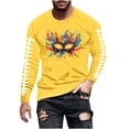 thumbnail image 1 of Awdenio Long Sleeve Shirts for Men Mardi Gras Shirt Mask Graphic Tshirt Crazy Parade Street Carnival Themed Long Sleeve Tee Tops, 1 of 5