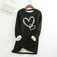 thumbnail image 1 of Awdenio Long Sleeve Sweatshirts For Women Women's Pickleball Printed Casual Style Fashion Plush Warm Underwear Long Sleeve Round Neck Top, 1 of 3