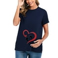 thumbnail image 1 of Awdenio Maternity Clothes for Women ClearanceLadies Fashion Solid Color Print Short Sleeve Pregnant Ladies Casual Clothe Top, 1 of 4