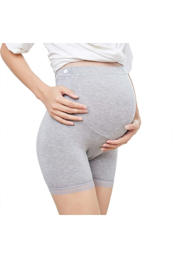 Maternity Clothes for Women Ladies High-waist Belly Lift Pregnant Ladies Lace Shorts