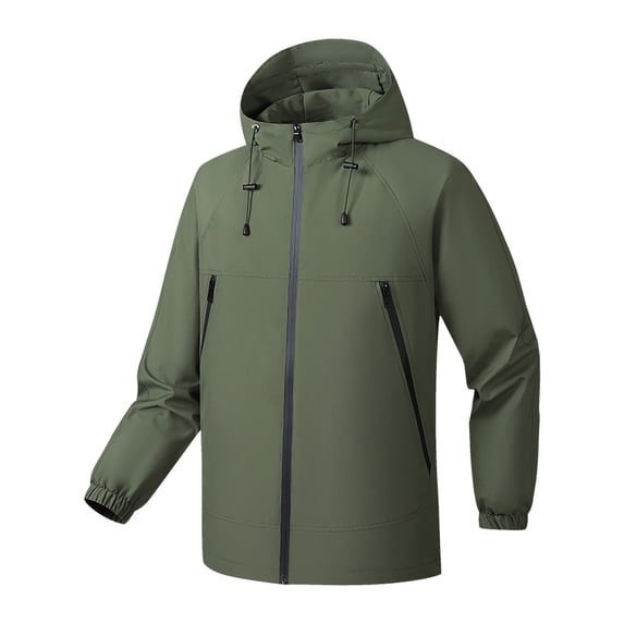 Awdenio Men Jacket Lightweight Waterproof Shell Hooded Outdoo Coat Hiking Windbreake jacket
