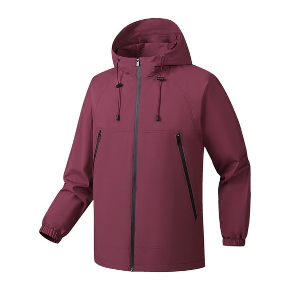 Awdenio Men Jacket Lightweight Waterproof Shell Hooded Outdoo Coat Hiking Windbreake jacket