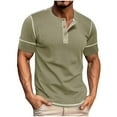 thumbnail image 1 of Awdenio Men Shirts Henley Shirts Long Sleeve Casual Basic T-Shirt Fashion Cotton Button Soft Tee Shirts, 1 of 8