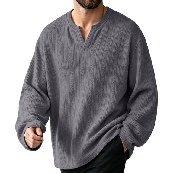 Awdenio Men T Shirts Long Sleeve V Neck Casual Pullover Soft Regular Fit Business Work Fall Fashion 2026