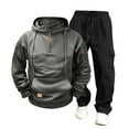 thumbnail image 1 of Awdenio Men Two Piece Outfits Sets. Athletic Jogging Tracksuit Hooded Sweatshirt and Joggers Sweatpants, 1 of 3