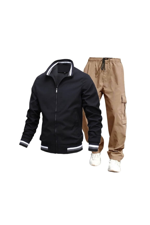Men Two Piece Outfits Sets. Sweatsuits for Men Athletic Set 2 Piece Track Suits Jogging Casual Warm Up Full Zip Running Sports