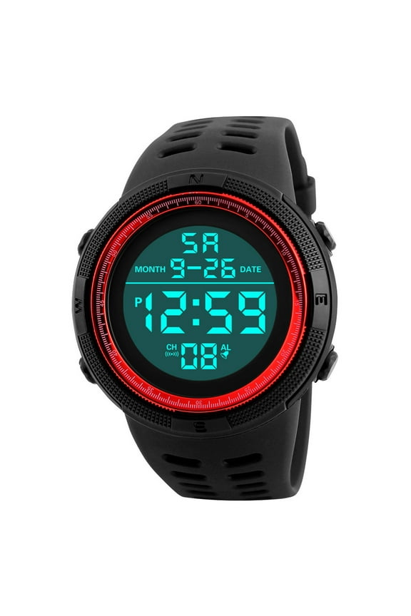 Men's Analog Sports Watch Military Watch Outdoor LED Stopwatch Digital Electronic Watches Dual Display Waterproof Tactical Army Watches for Men