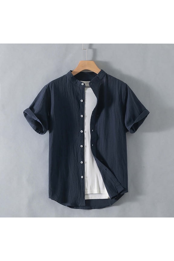 Men's Clothing Button Down Plain Baseball Jersey, Blank Softball Team Uniform, Hip Hop Hipster Short Sleeve Active Shirts