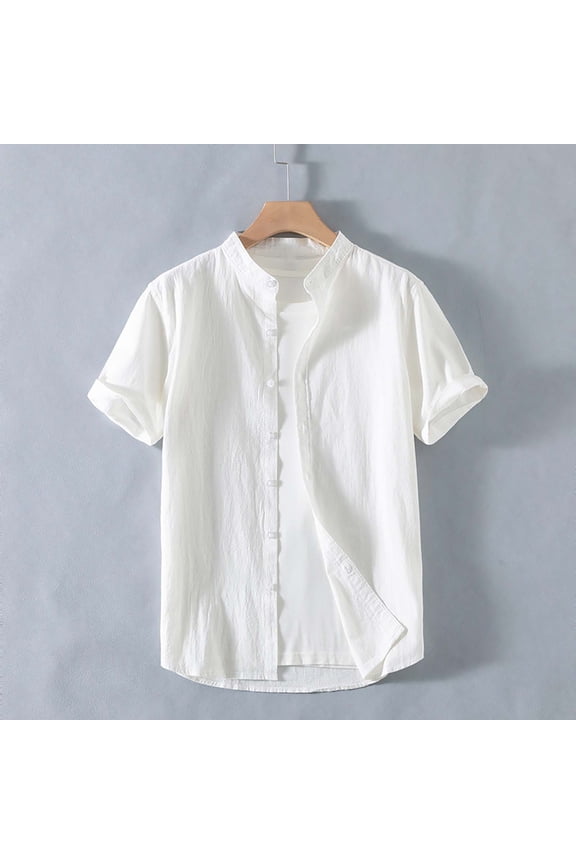 Men's Clothing Button Down Plain Baseball Jersey, Blank Softball Team Uniform, Hip Hop Hipster Short Sleeve Active Shirts
