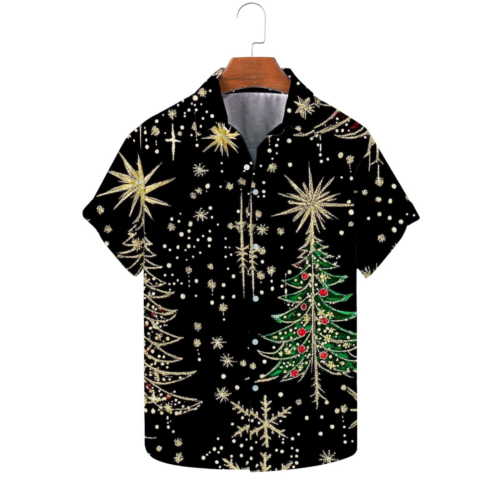 Awdenio Men's Clothing Christmas Hawaiian Shirt for Men Short Sleeve — free download