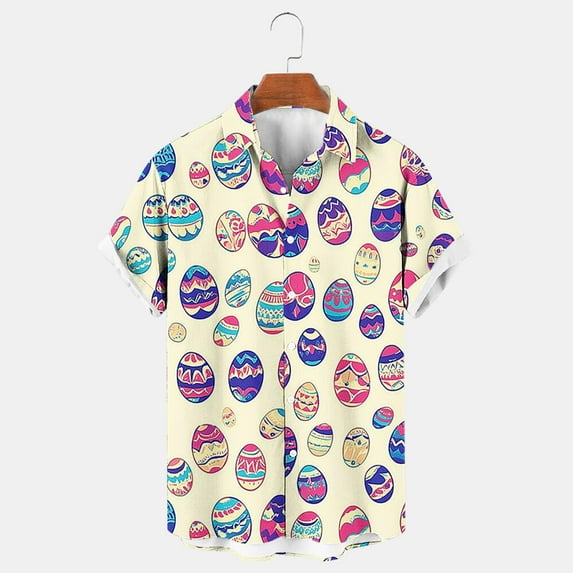 Awdenio Men's Clothing Hawaiian Shirt Short Sleeves Button Down Beach Casual Shirts with Pocket