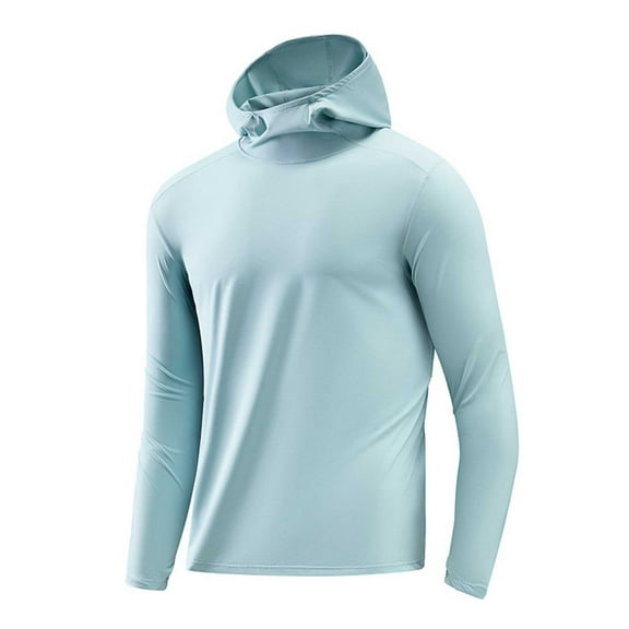 Awdenio Men's Clothing Hoodie Athletic Fishing Shirts Ultra Lighweight Long Sleeve Quick Dry for Hiking Running Workout
